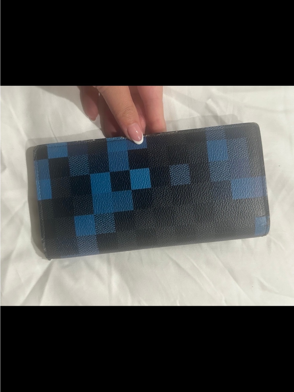 Louis Vuitton Damier Graphite Pixel Brazza Wallet Blue - Picture 7 of 10